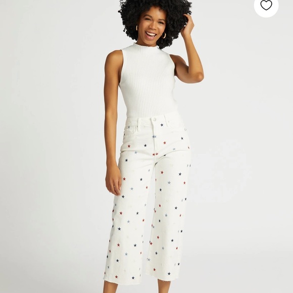 Driftwood Charlee High Rise Wide Leg Embroidered Jeans. - Picture 2 of 11